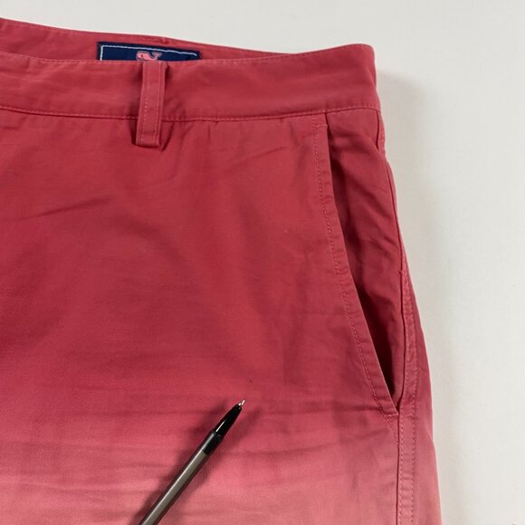 Vineyared Vines Island Shorts Mens 38 Hombre Dip Dyed Two Tones Pink Gradient - Picture 8 of 15